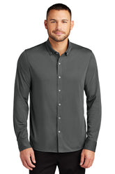 Mercer+Mettle® Stretch Jersey Long Sleeve Shirt - Anchor Grey - XS